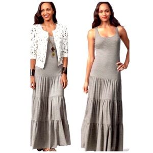 CAbi Gray Resort Maxi Dress #853 size S